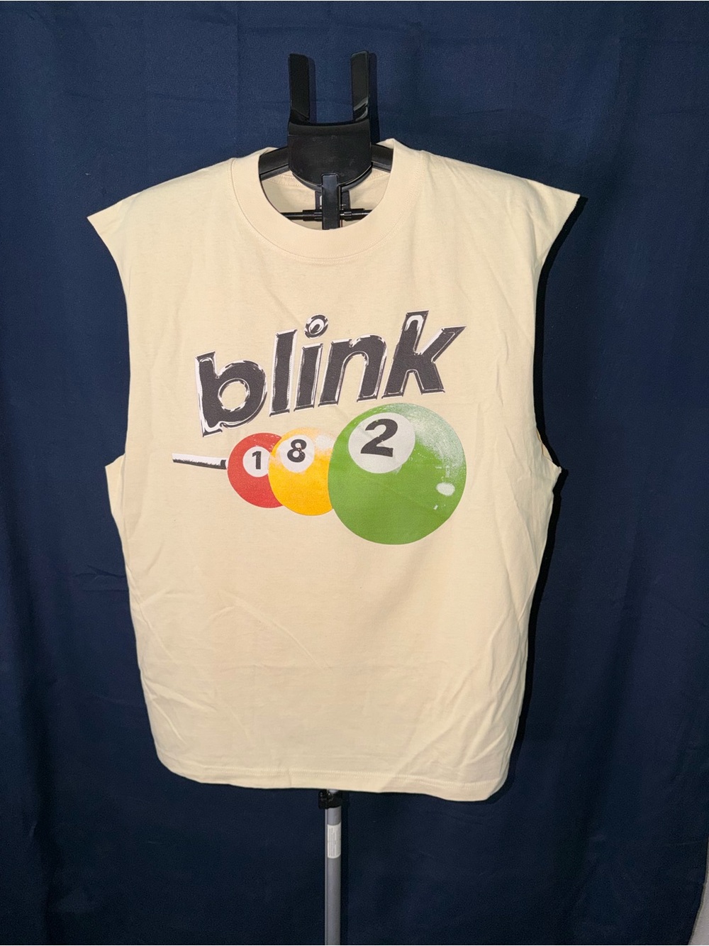 Blink-182 Pool Balls Cut-Off Graphic Tee – Large